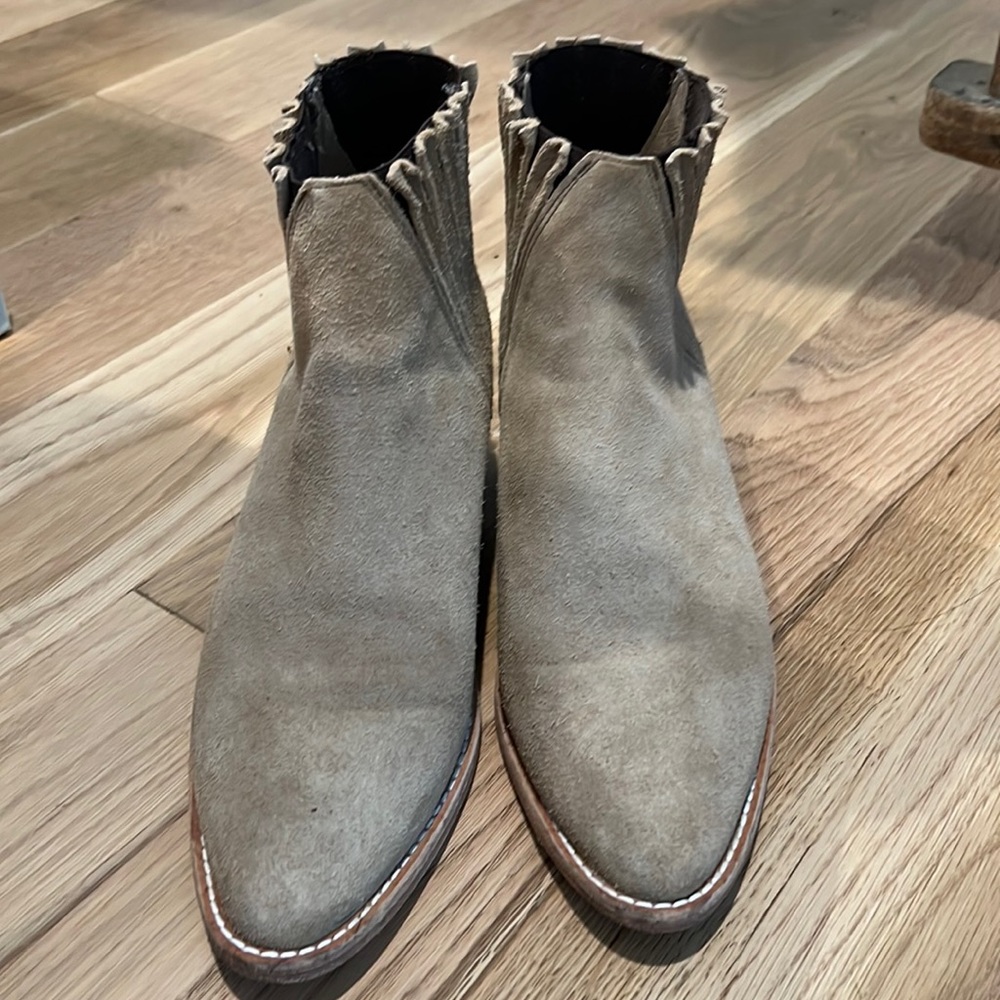 Free people suede tan leather boots size 9